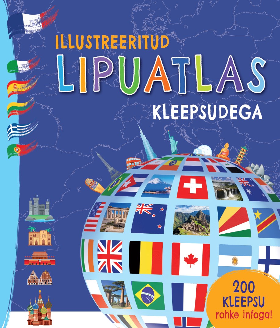 Illustreeritud lipuatlas kleepsudega